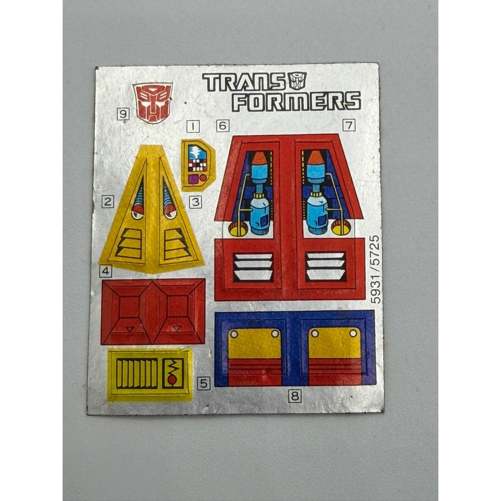 Vintage G1 Transformers Sticker Sheets Autobot Decepticon Foil Decals 5931 5923 - Picture 4 of 11